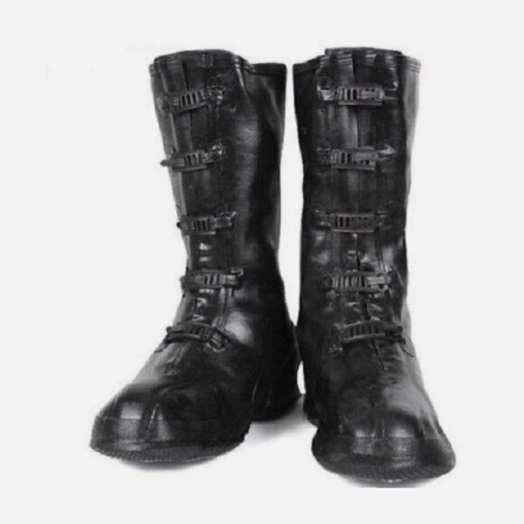 NEW OLD STOCK XCLUSIVE MILITARY RUBBER 5 BUCKLE MIDCALF OVERBOOTS NM 02879 - Picture 1 of 15